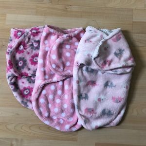 Infant girl Velcro sleep swaddles